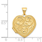 14k Yellow Gold 14k Scrolled LOVE YOU ALWAYS Heart Locket