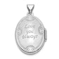 14k White Gold 14k White Gold Polished Reversible Love You Always Oval Locket