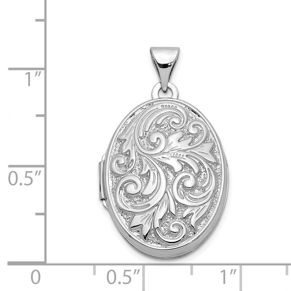 14k White Gold 14k White Gold Polished Reversible Love You Always Oval Locket