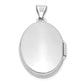 14k White Gold 14k White Gold Polished Oval Locket