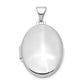 14k White Gold 14k White Gold Polished Oval Locket