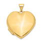 14k Yellow Gold 14k 21mm Heart Domed Locket