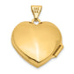 14k Yellow Gold 14K 18mm Polished Heart-Shaped Floral Locket