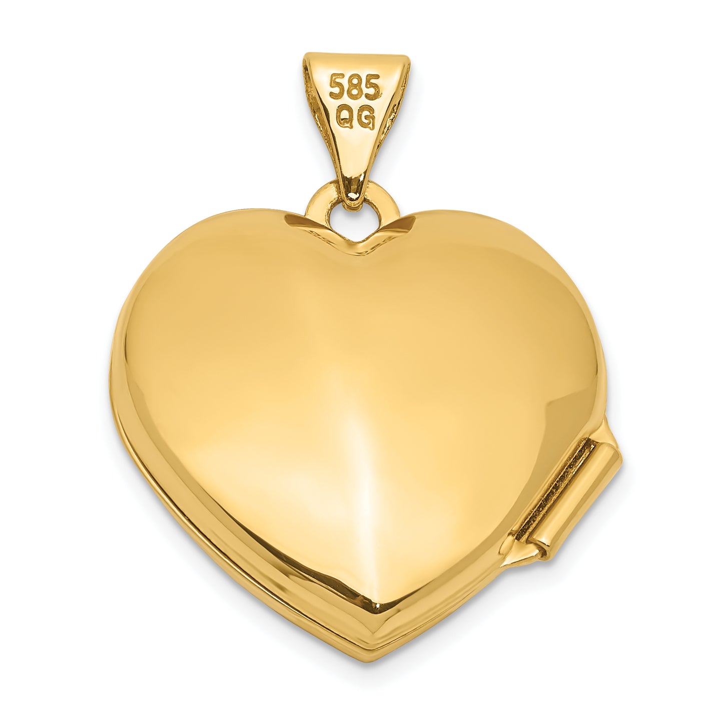 14k Yellow Gold 14K 18mm Polished Heart-Shaped Floral Locket