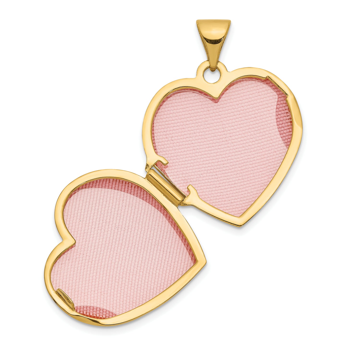 14k Yellow Gold 14K 18mm Polished Heart-Shaped Floral Locket