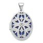 14k White Gold 14K White Gold 21mm Diamond Vintage Oval Locket