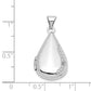 14k White Gold 14K White Gold 21mm Tear Drop Diamond Locket