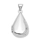 14k White Gold 14K White Gold 21mm Tear Drop Diamond Locket