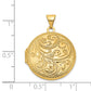 14k Yellow Gold 14ky 20mm Round Scroll Hand Engraved Locket