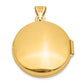 14k Yellow Gold 14ky 20mm Round Plain Domed Locket