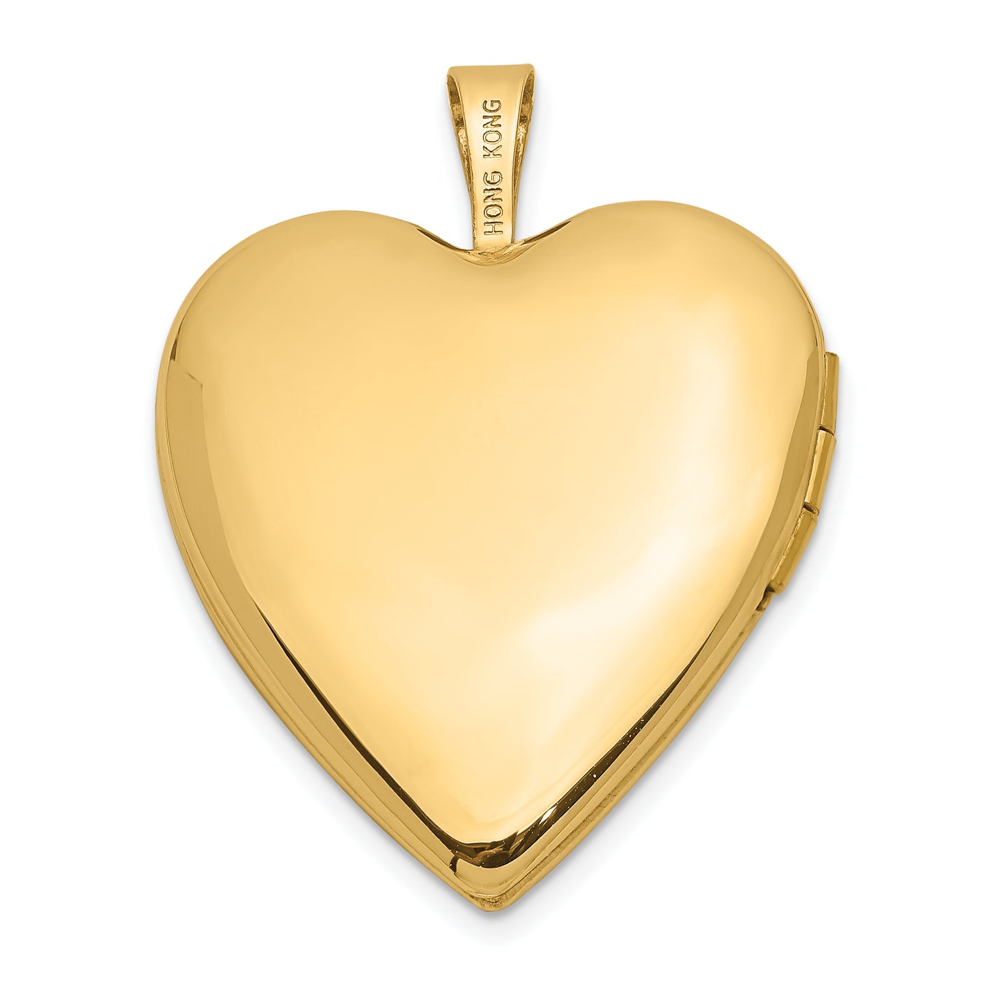 14k Yellow Gold 14ky 20mm Diamond Satin & D/C Cross Heart Locket