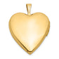 14k Yellow Gold 14K 20mm Plain Polished Heart Locket