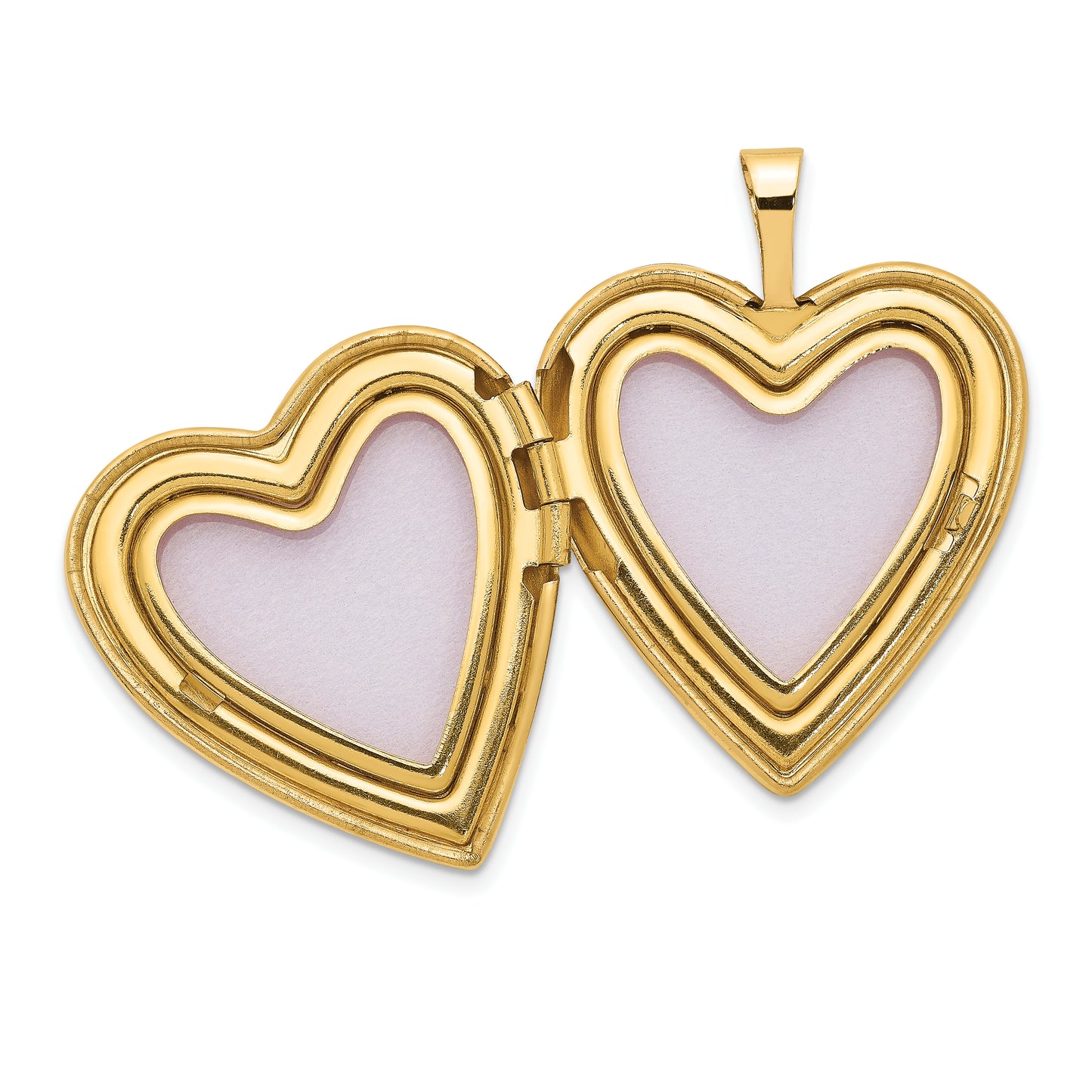 14k Yellow Gold 14K 20mm Plain Polished Heart Locket