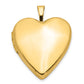 14k Yellow Gold 14K 20mm Plain Polished Heart Locket