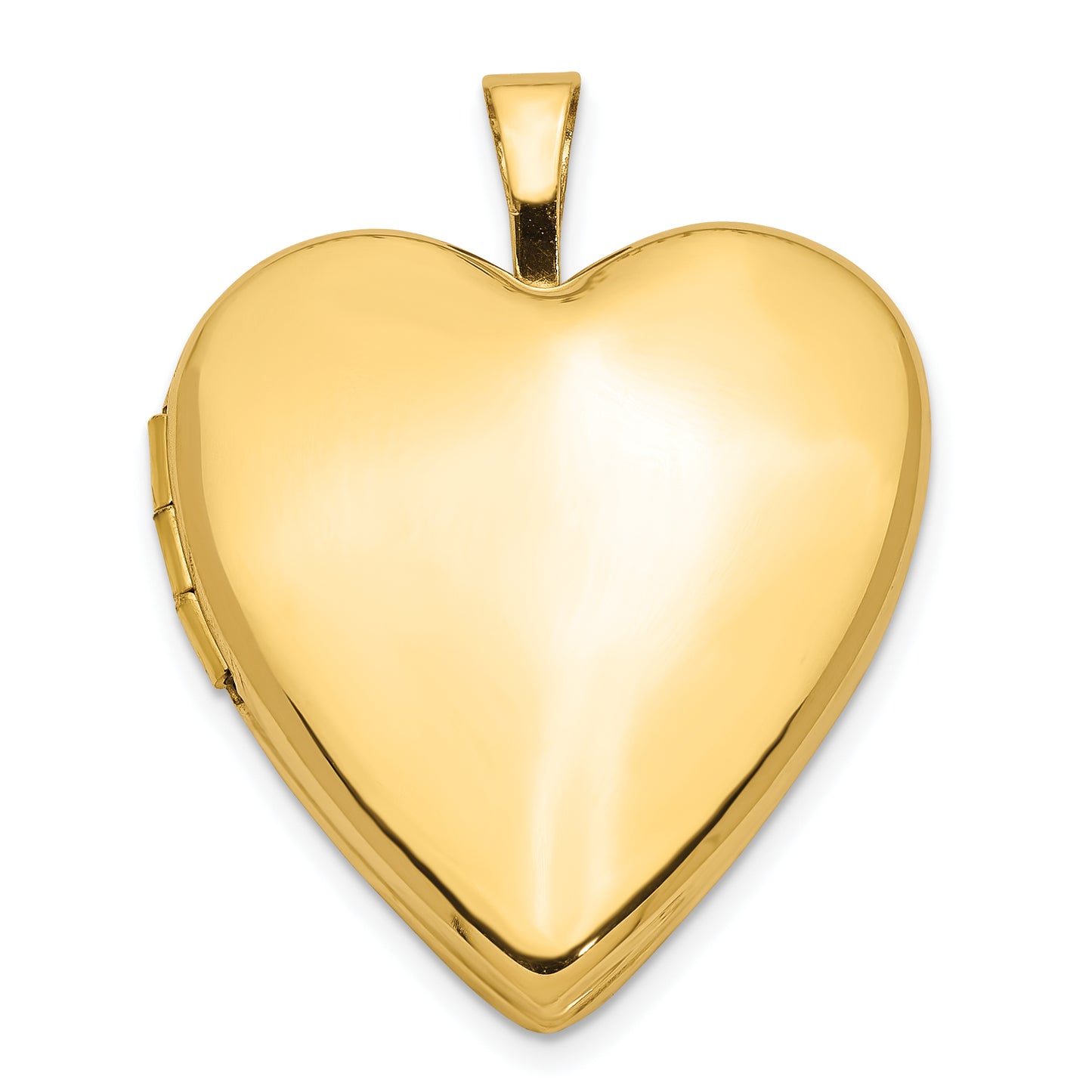 14k Yellow Gold 14K 20mm Plain Polished Heart Locket