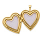 14k Yellow Gold 14ky 20mm Swirl Heart Locket