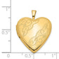 14k Yellow Gold 14ky 20mm Swirl Heart Locket