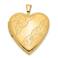 14k Yellow Gold 14ky 20mm Swirl Heart Locket