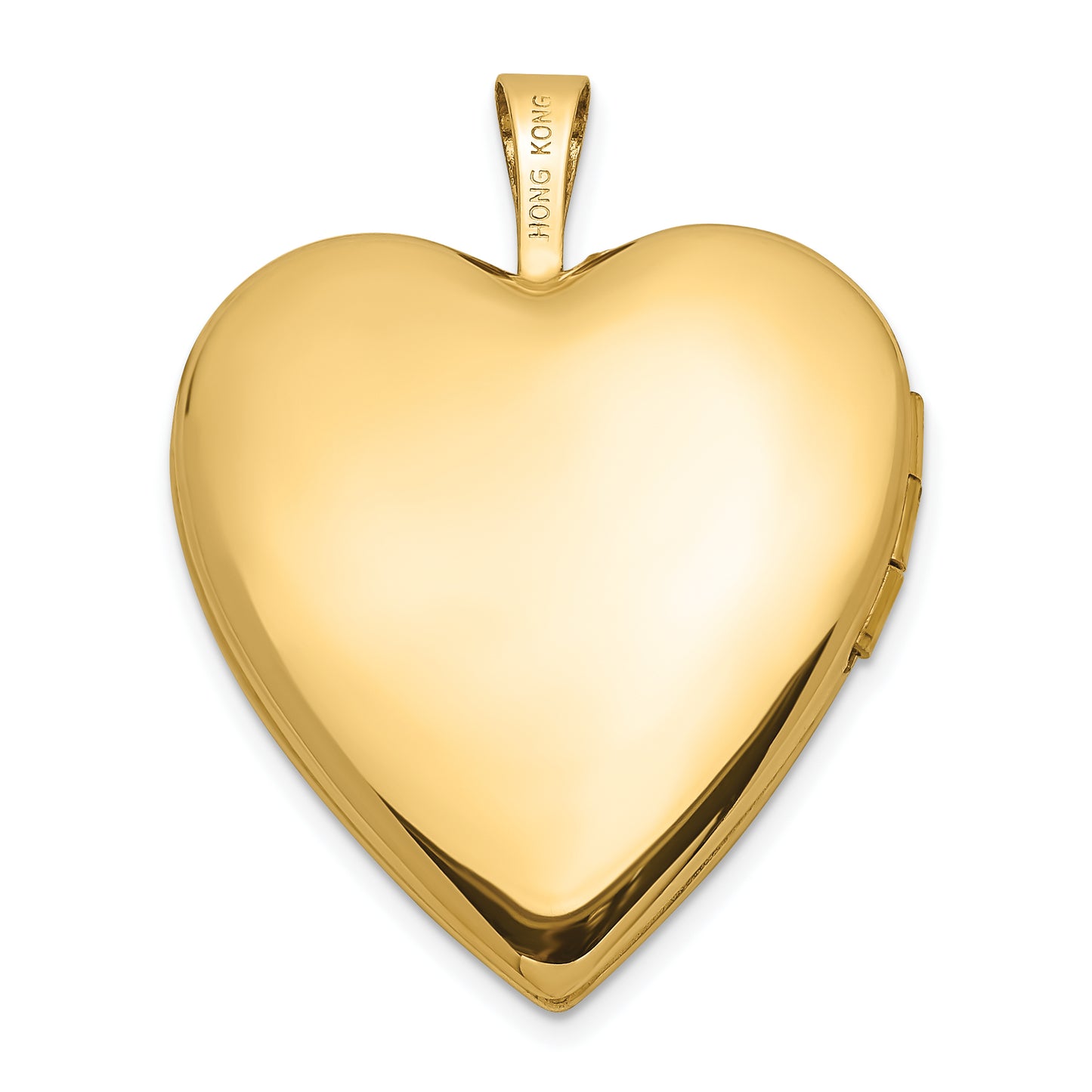 14k Yellow Gold 14K 20mm Diamond Polished and Satin Heart Locket