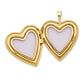 14k Yellow Gold 14K 20mm Diamond Polished and Satin Heart Locket