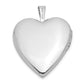 14k White Gold 14K White Gold Diamond Side Swirl Edge 20mm Heart Locket