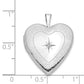 14k White Gold 14K White Gold Diamond Side Swirl Edge 20mm Heart Locket