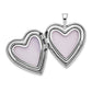 14k White Gold 14K 20mm White Gold Flower Vine Border Heart Locket