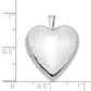 14k White Gold 14K 20mm White Gold Flower Vine Border Heart Locket