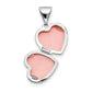 14k White Gold 14k White Gold Polished Heart-Shaped Scrolled Locket