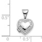 14k White Gold 14k White Gold Polished Heart-Shaped Scrolled Locket