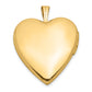 14k Yellow Gold 14K 20mm Diamond Satin I LOVE YOU Heart Locket