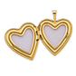 14k Yellow Gold 14K 20mm Diamond Satin I LOVE YOU Heart Locket