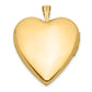 14k Yellow Gold 14K 20mm Enameled Rose I LOVE YOU Heart Locket