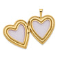 14k Yellow Gold 14K 20mm Enameled Rose I LOVE YOU Heart Locket