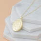 14k Yellow Gold 14k 32mm Oval Flower With Scrolls Locket