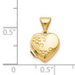 14k Yellow Gold 14k Yellow Gold Floral Heart Locket