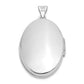 14k White Gold 14k White Gold 26mm 1/2 Hand Engraved Scroll Oval Locket