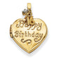 14k Yellow Gold 14k 15mm Heart Happy 16th Birthday with CZ Locket