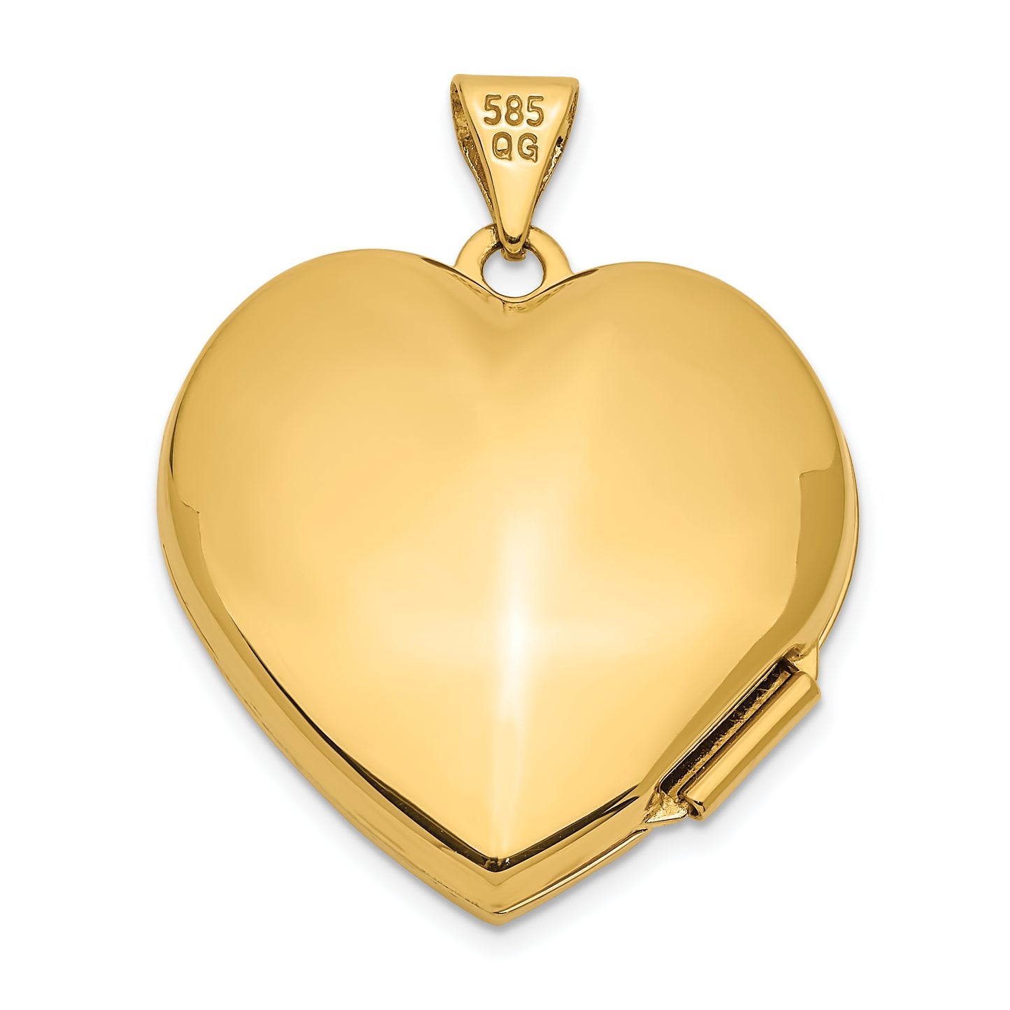 14k Two-tone 14k Two-tone Dia Always in my Heart w/ Heart Charm Inside 21mm Heart Locket