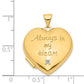 14k Two-tone 14k Two-tone Dia Always in my Heart w/ Heart Charm Inside 21mm Heart Locket