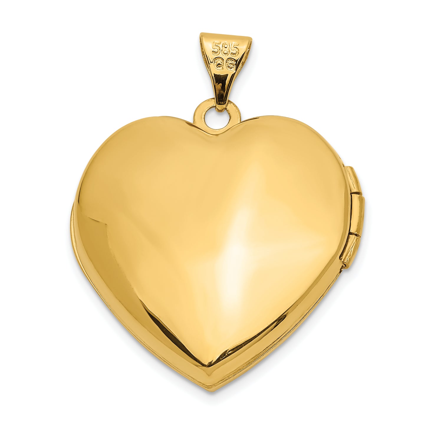 14k Two-tone 14k Two-tone w/ White Rhodium Heart w/Key Charm Inside Heart Locket