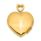 14k Yellow Gold 14ky 24mm w/ Diamond Vintage Heart Locket