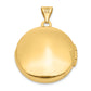 14k Yellow Gold 14ky 20mm Round Leaf Floral Locket