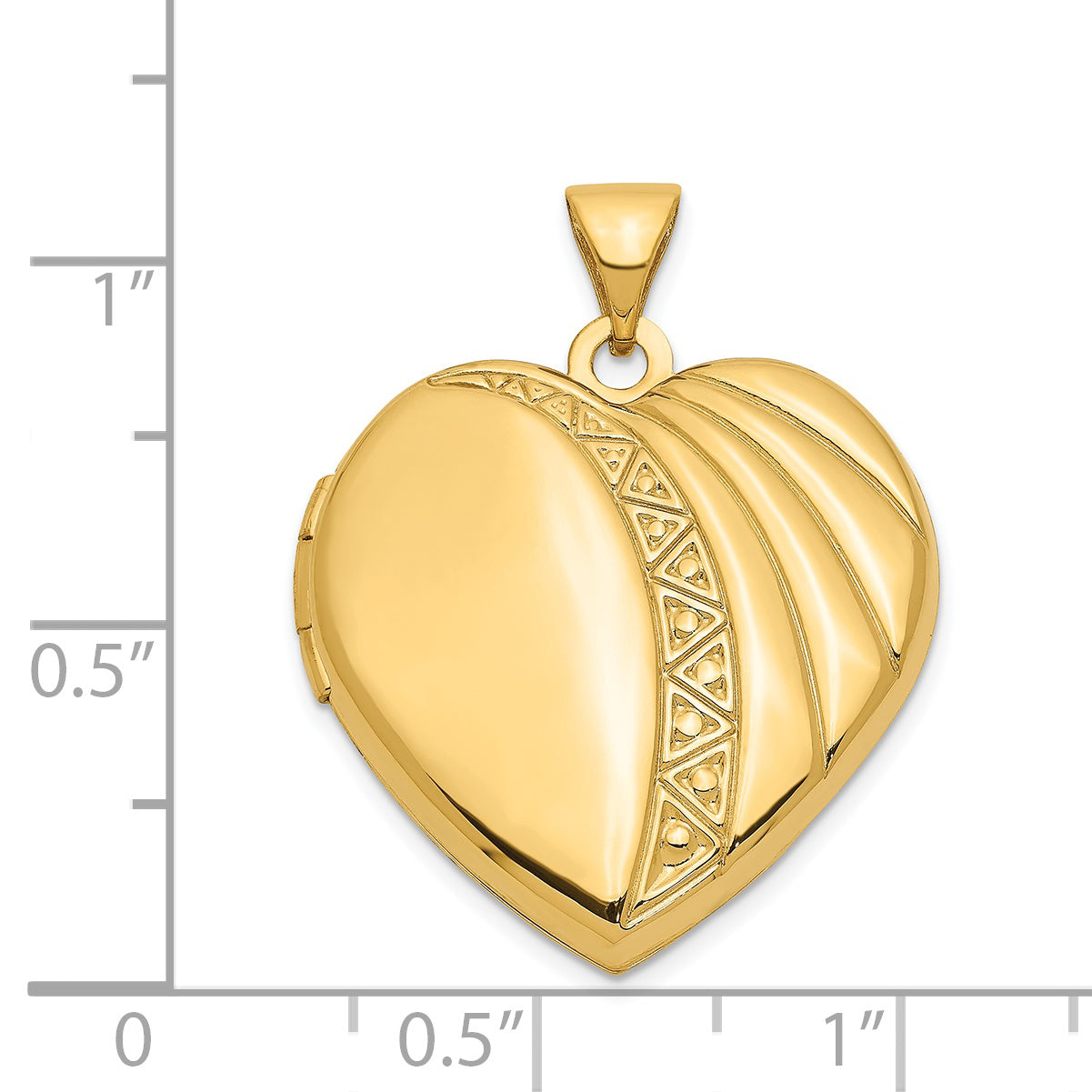 14k Yellow Gold 14k 21mm Heart Locket