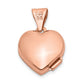 14k Rose Gold 14k Rose Gold w/ White Rhodium 12mm Heart Locket