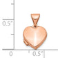 14k Rose Gold 14k Rose Gold 10mm Plain Heart Locket