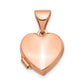 14k Rose Gold 14k Rose Gold 10mm Plain Heart Locket