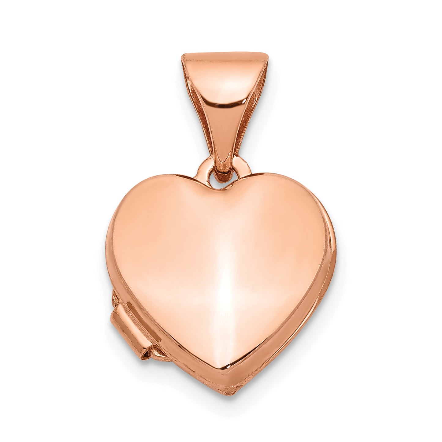 14k Rose Gold 14k Rose Gold 10mm Plain Heart Locket