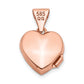 14k Rose Gold 14k Rose Gold 10mm Floral Heart Locket