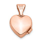 14k Rose Gold 14k Rose Gold Polished 10mm Heart-Shaped Scrolled Locket